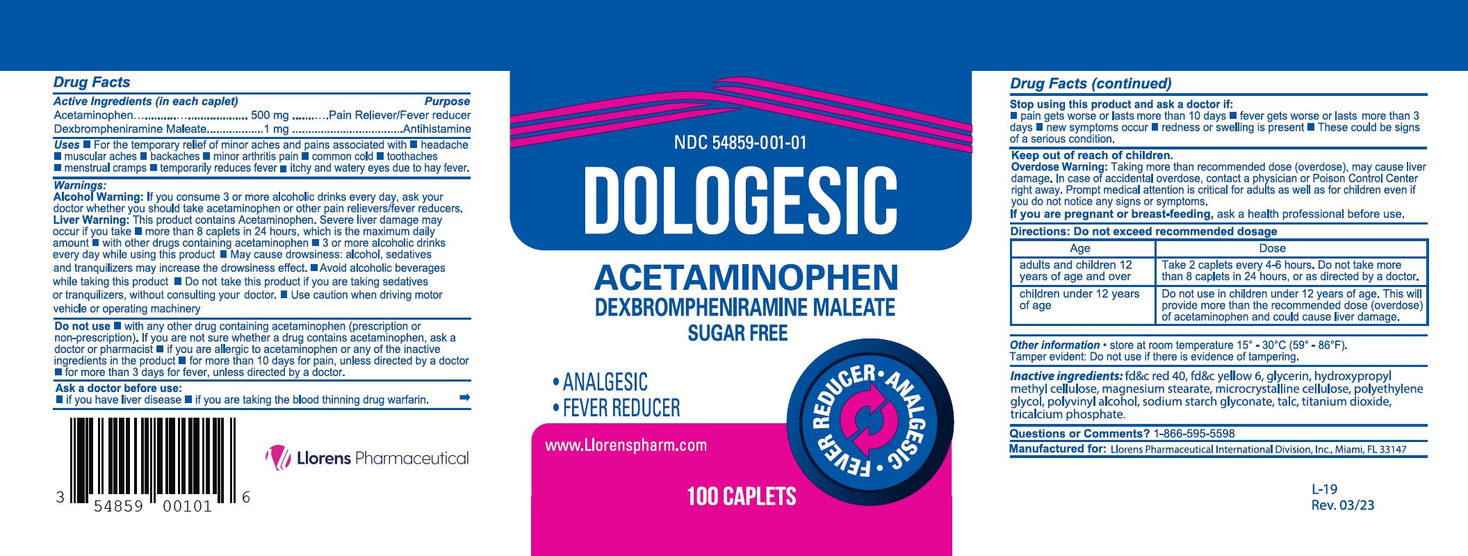 Pill image for Llorens-dologesic 001