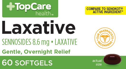 Pill image for Topcare Laxative - Sennosides 8.6mg