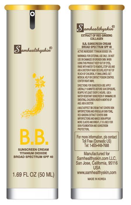 Pill image for Samhealthyskin B.b. Sunscreen Cream Broad Spectrum Spf 40