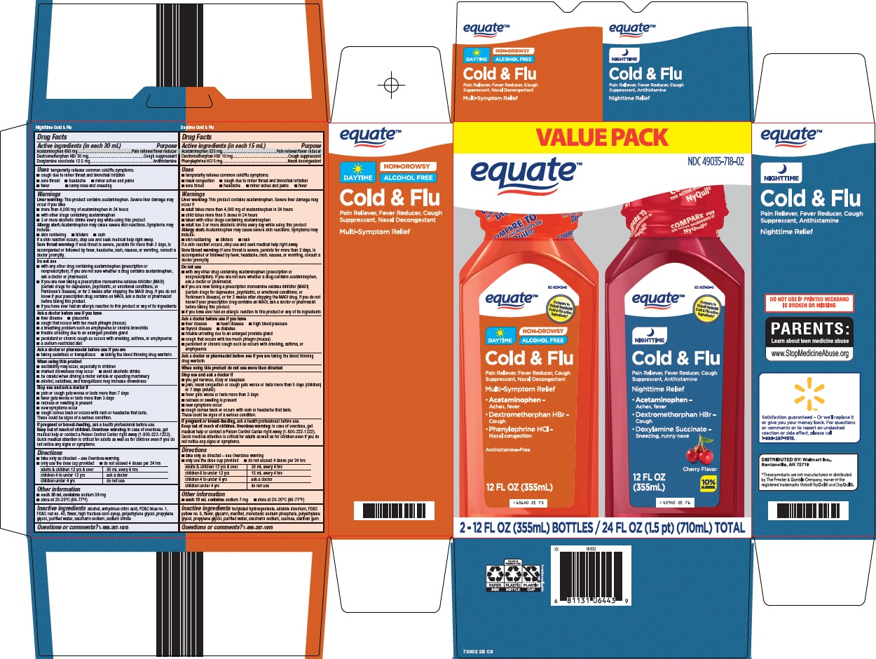 Pill image for Wal-mart Daytime Cold & Flu Nighttime Cold & Flu Drug Facts