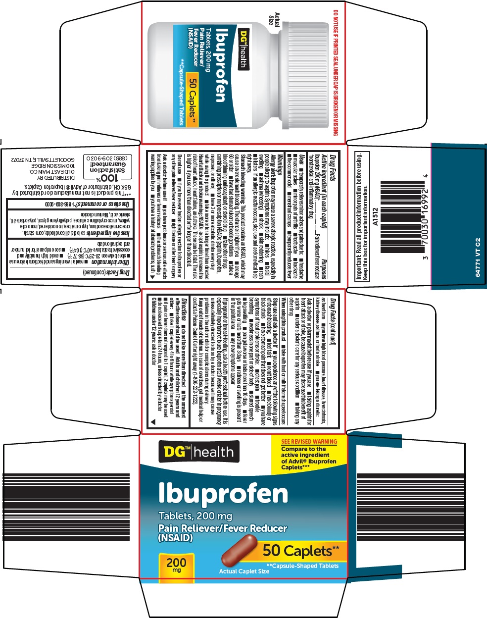 Pill image for Dolgencorp, Llc Ibuprofen Drug Facts