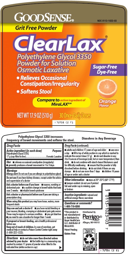 Pill image for Perrigo Clearlax Drug Facts