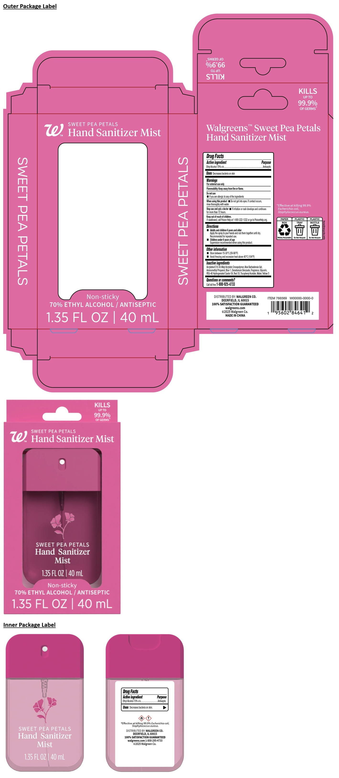 Pill image for Walgreens™ Sweat Pea Petals Hand Sanitizer Mist