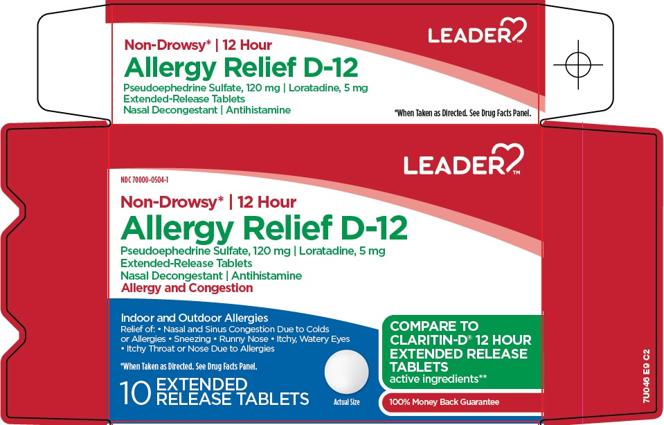 Pill image for Cardinal Health Allergy Relief D-12 Drug Facts