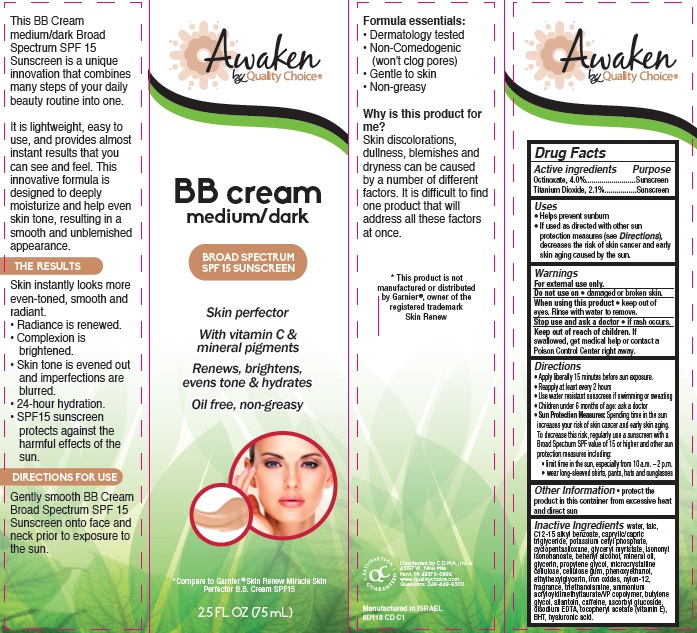 Pill image for Awaken By Quality Choice® Bb Cream Medium/dark Broad Spectrum Spf 15 Sunscreen