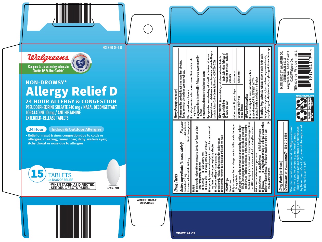 Pill image for Walgreen Co. Allergy Relief D Drug Facts