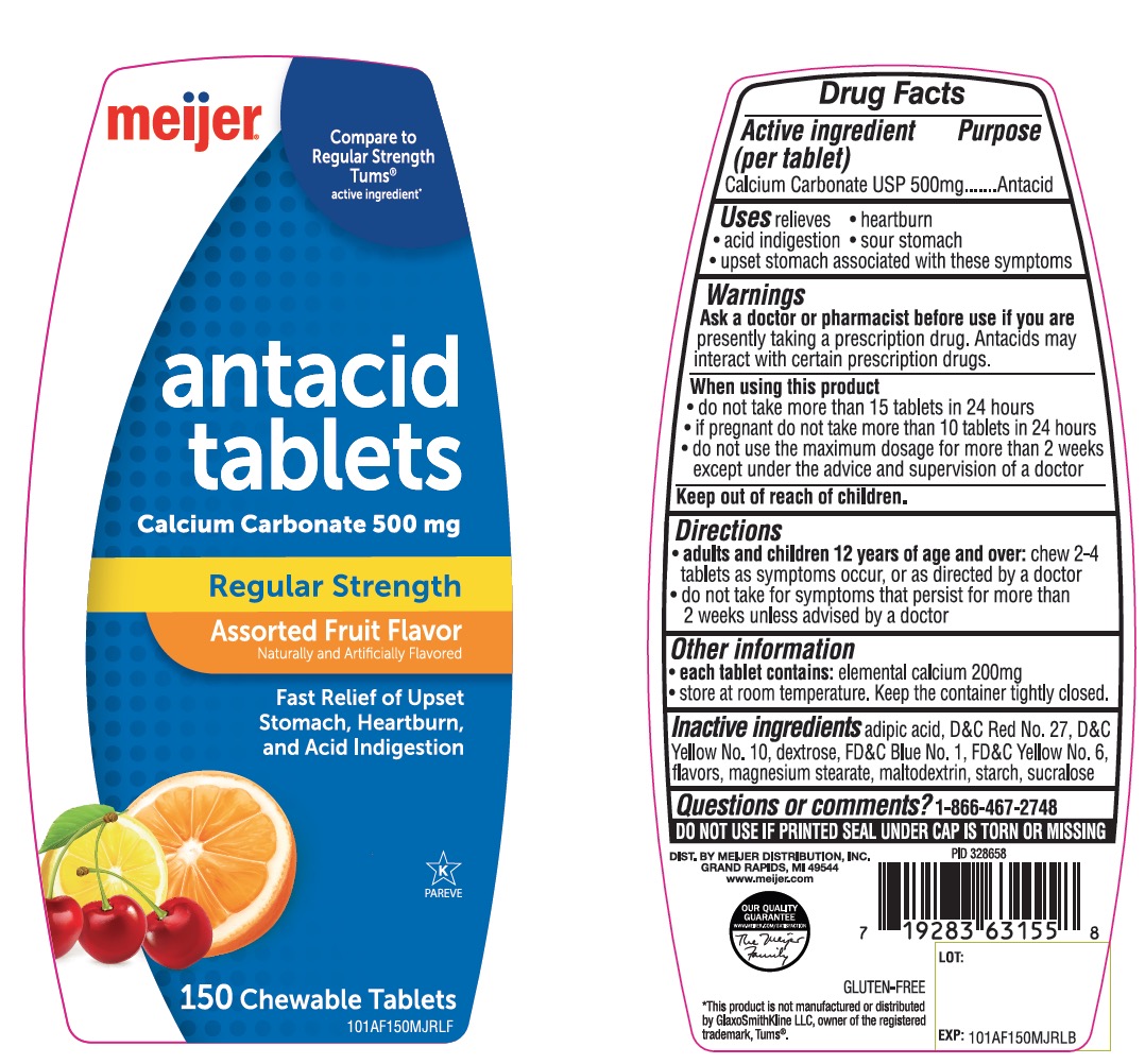 Pill image for Meijer Regular Strength Assorted Fruit Antacid Tablets