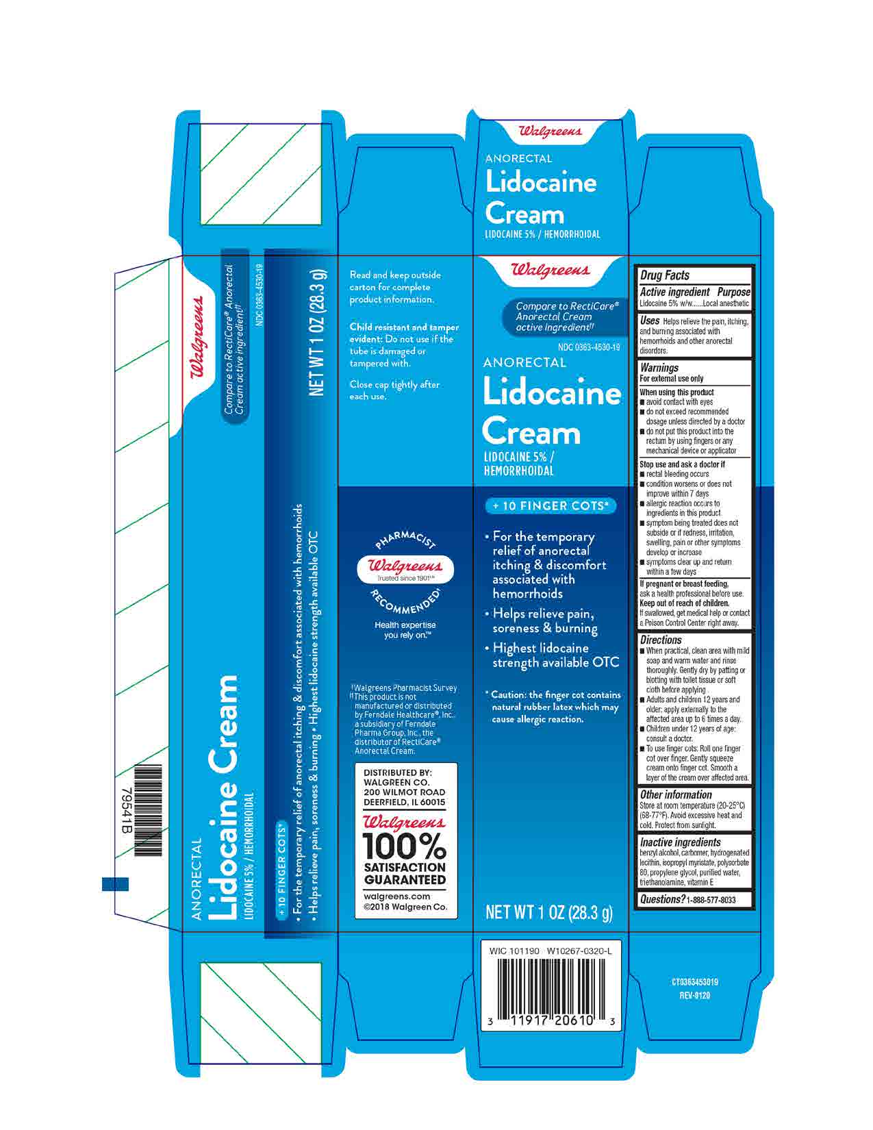 Pill image for Walgreens Anorectal Lidocaine Cream