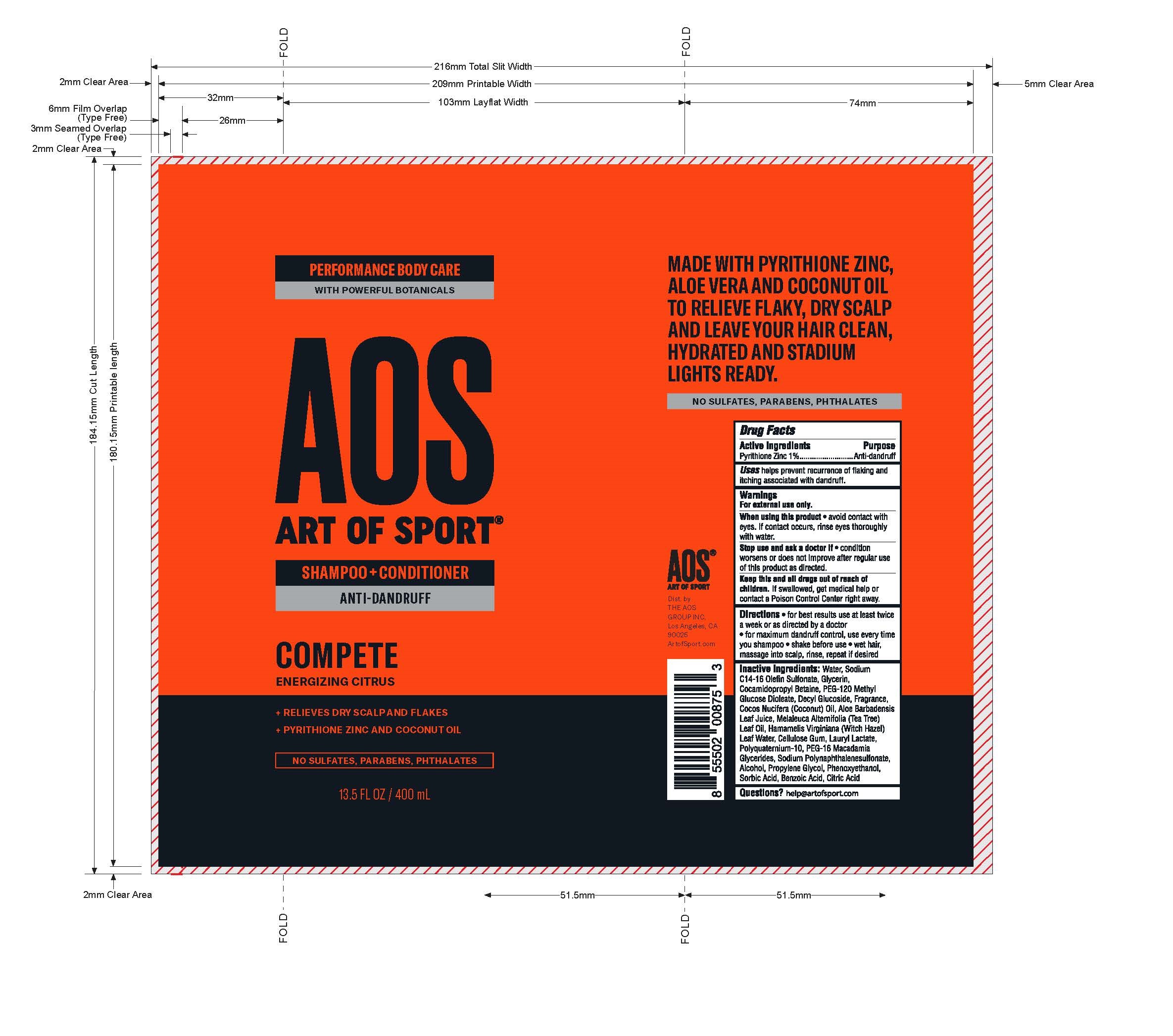 Pill image for Art Of Sport Shampoo And Conditioner Anti-dandruff.