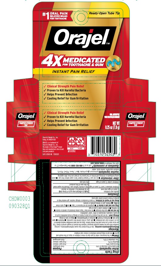 Pill image for Orajel 4x Medicated For Toothache And Gum, Gel