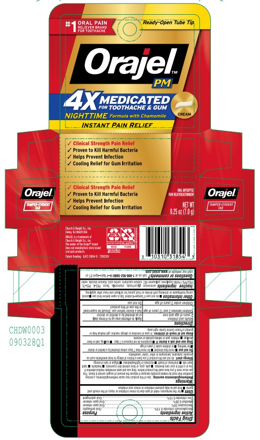 Pill image for Orajel 4x Medicated Pm For Toothache And Gum, Cream