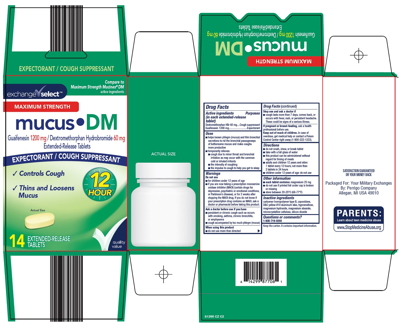 Pill image for Perrigo Company Mucus Dm Drug Facts