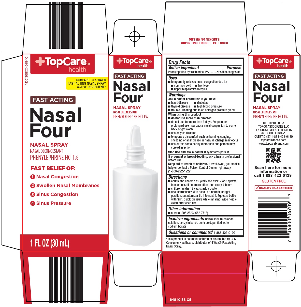 Pill image for Topco Associates Llc. Nasal Four Drug Facts
