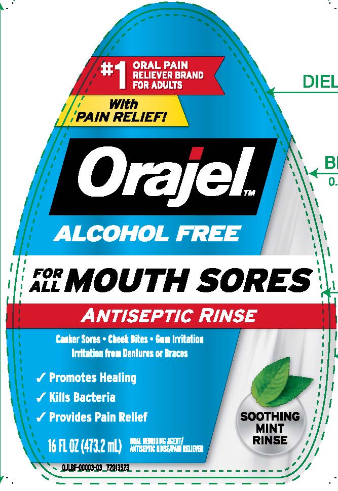 Pill image for Orajel Antiseptic Alcohol-free Mouth Sore Rinse