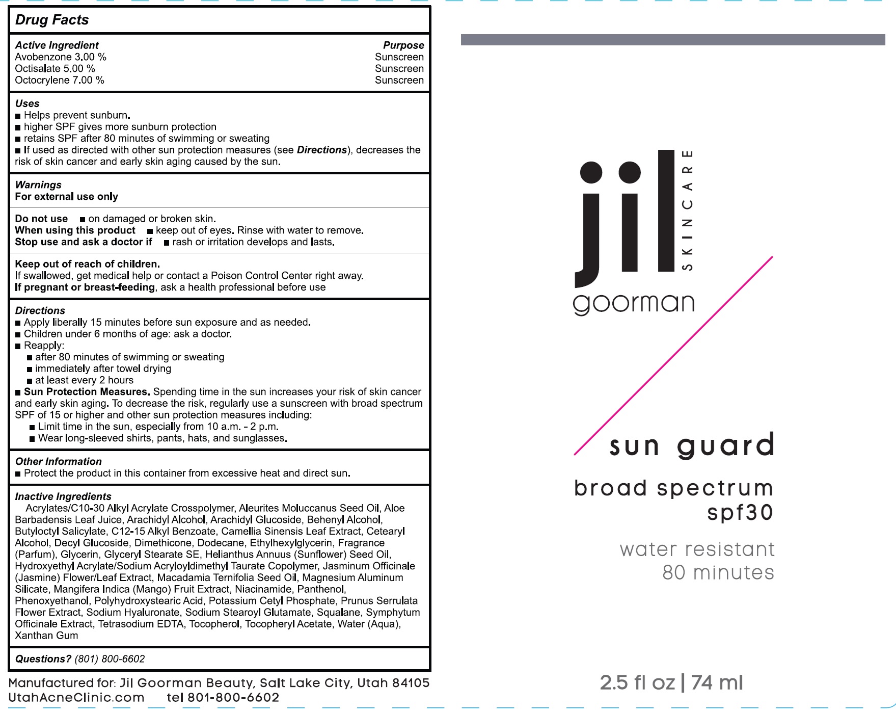 Pill image for Jil Goorman Skincare Sun Guard Spf 30