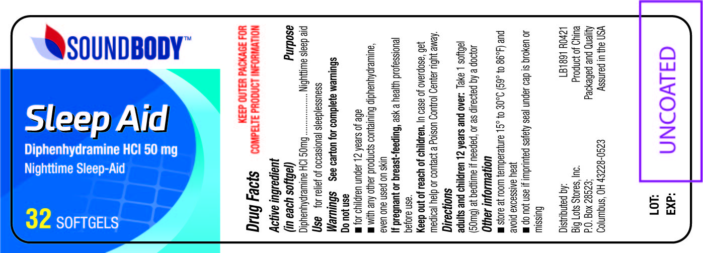 Pill image for Soundbody Sleep Aid Diphenhydramine Hcl 50mg