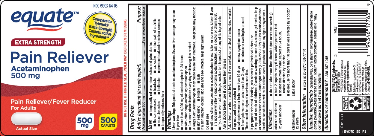 Pill image for Wal-mart Pain Reliever Drug Facts