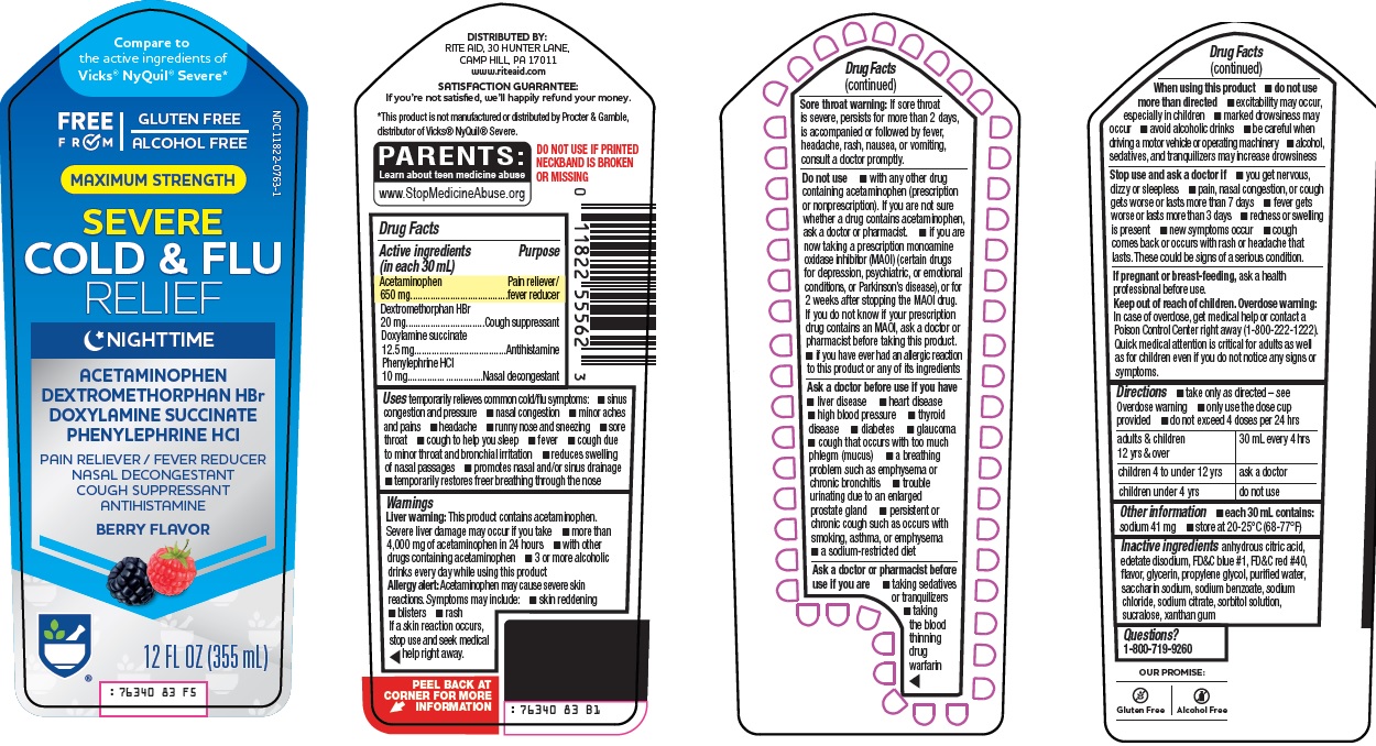 Pill image for Rite Aid Corporation Severe Cold & Flu Relief Drug Facts