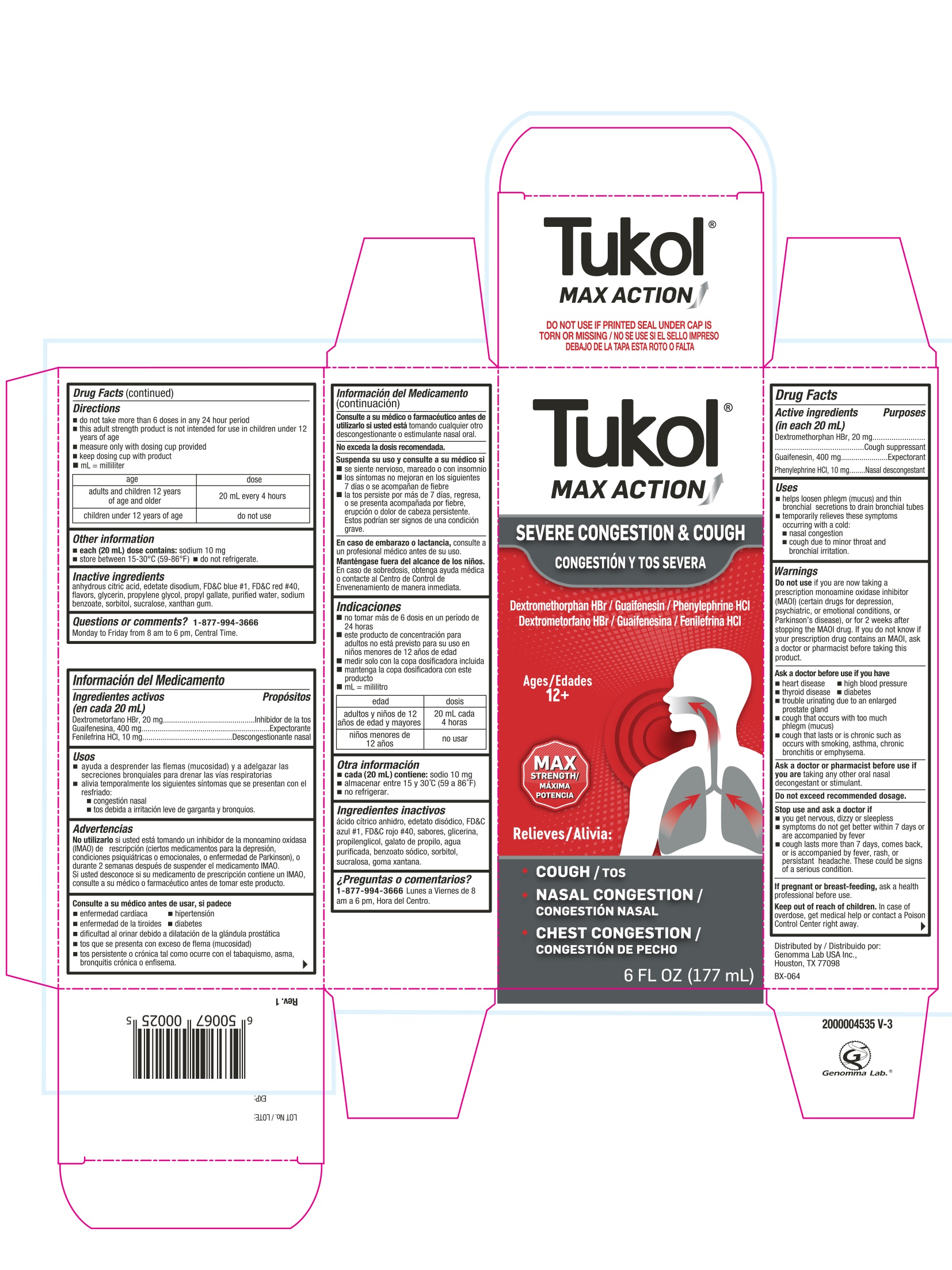 Pill image for Tukol Max Action Severe Congestion & Cough