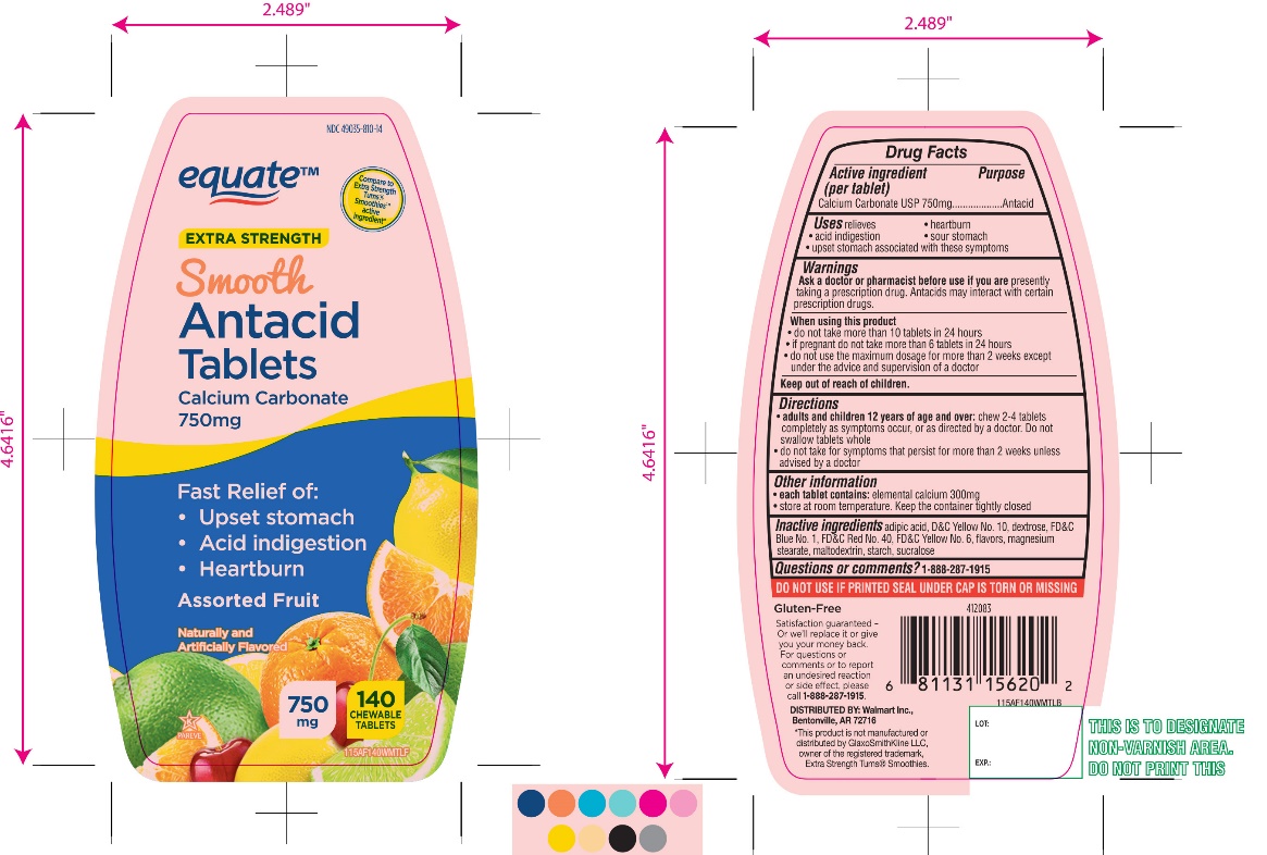 Pill image for Equate Extra Strength Smooth Chews Antacid Tablets Assorted Fruit 140 Count