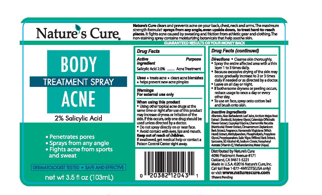 Pill image for Natures Cure Body Acne Treatment Spray 2% Salicylic Acid