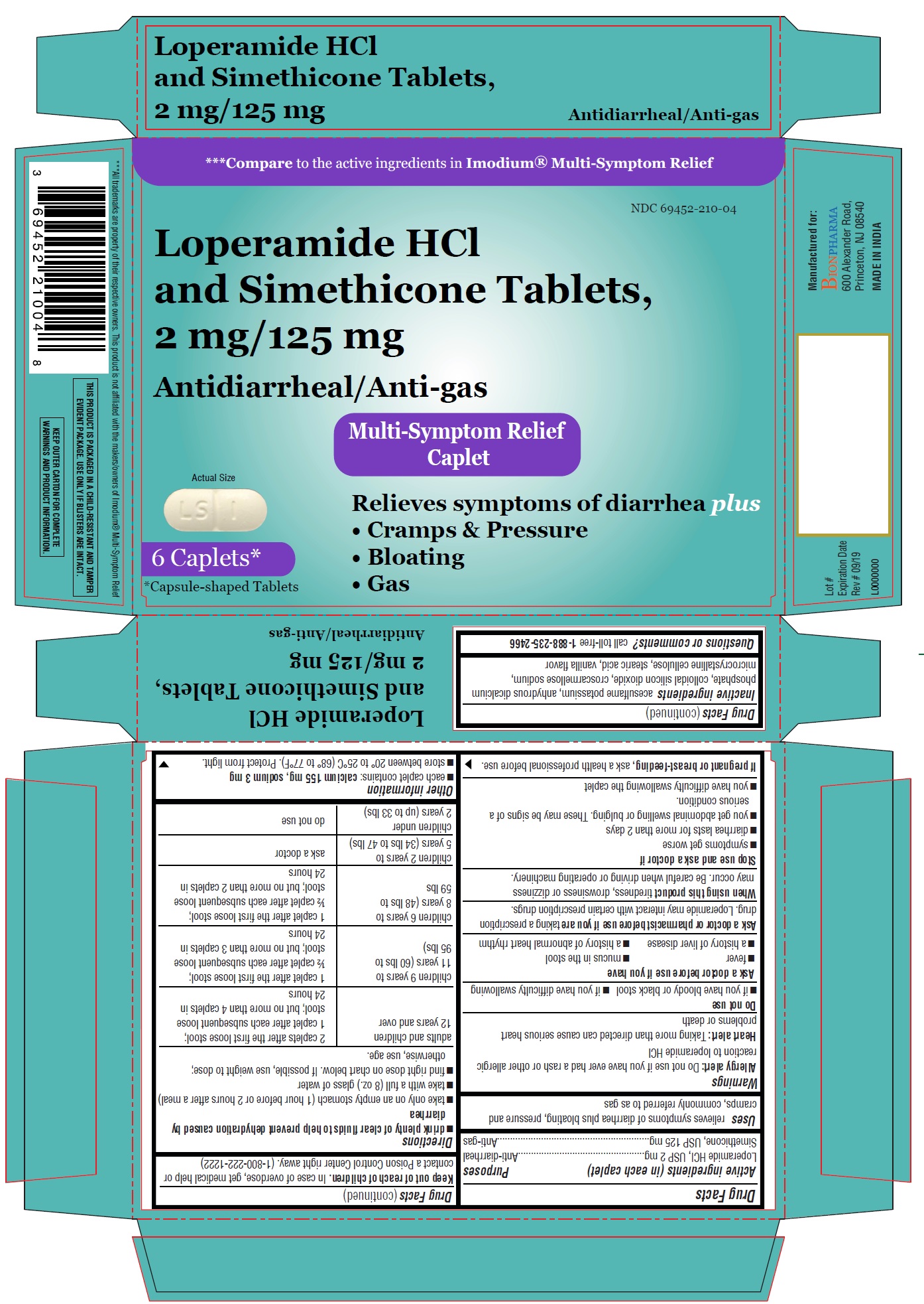 Pill image for Bion Loperamide Simethicone Tablets