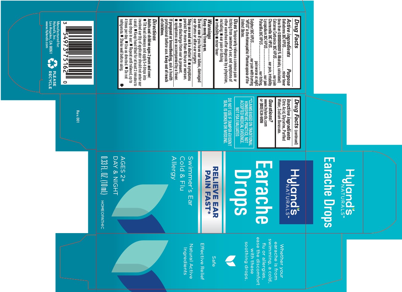 Pill image for Hyland's Naturals Earache Drops