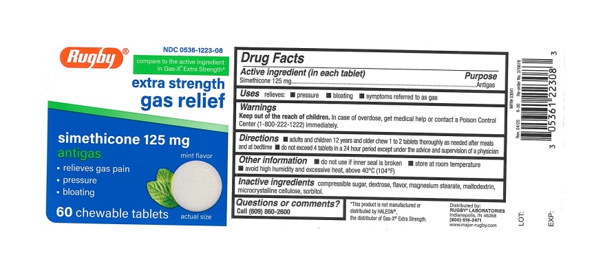 Pill image for Rugby Extra Strength Gas Relief Chewable Tablets