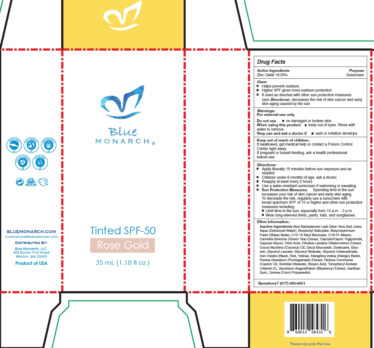 Pill image for Blue Monarch Tinted Spf-50 (rose Gold)