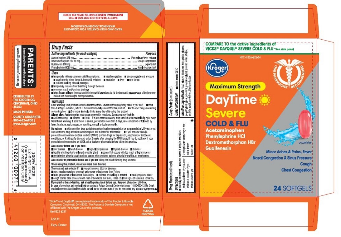 Pill image for 625t Kroger 41226-625 Max Strength Daytime Severe Cold And Flu