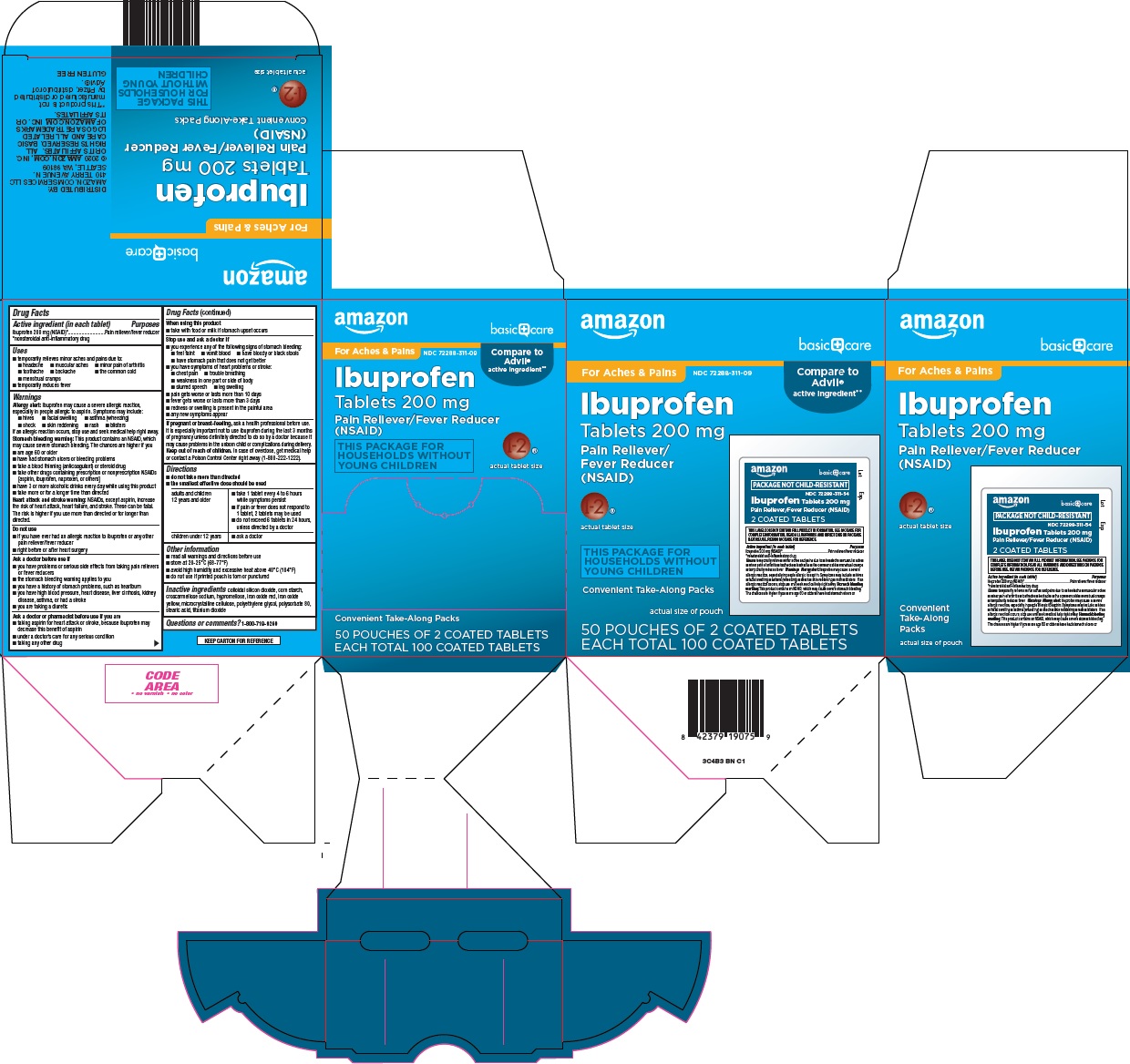 Pill image for Amazon Ibuprofen Drug Facts