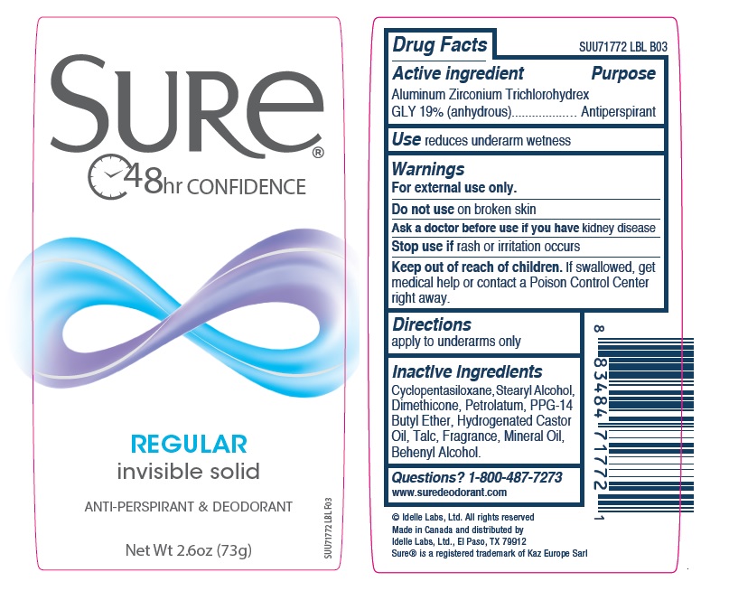 Pill image for Sure Invisible Solid Regular