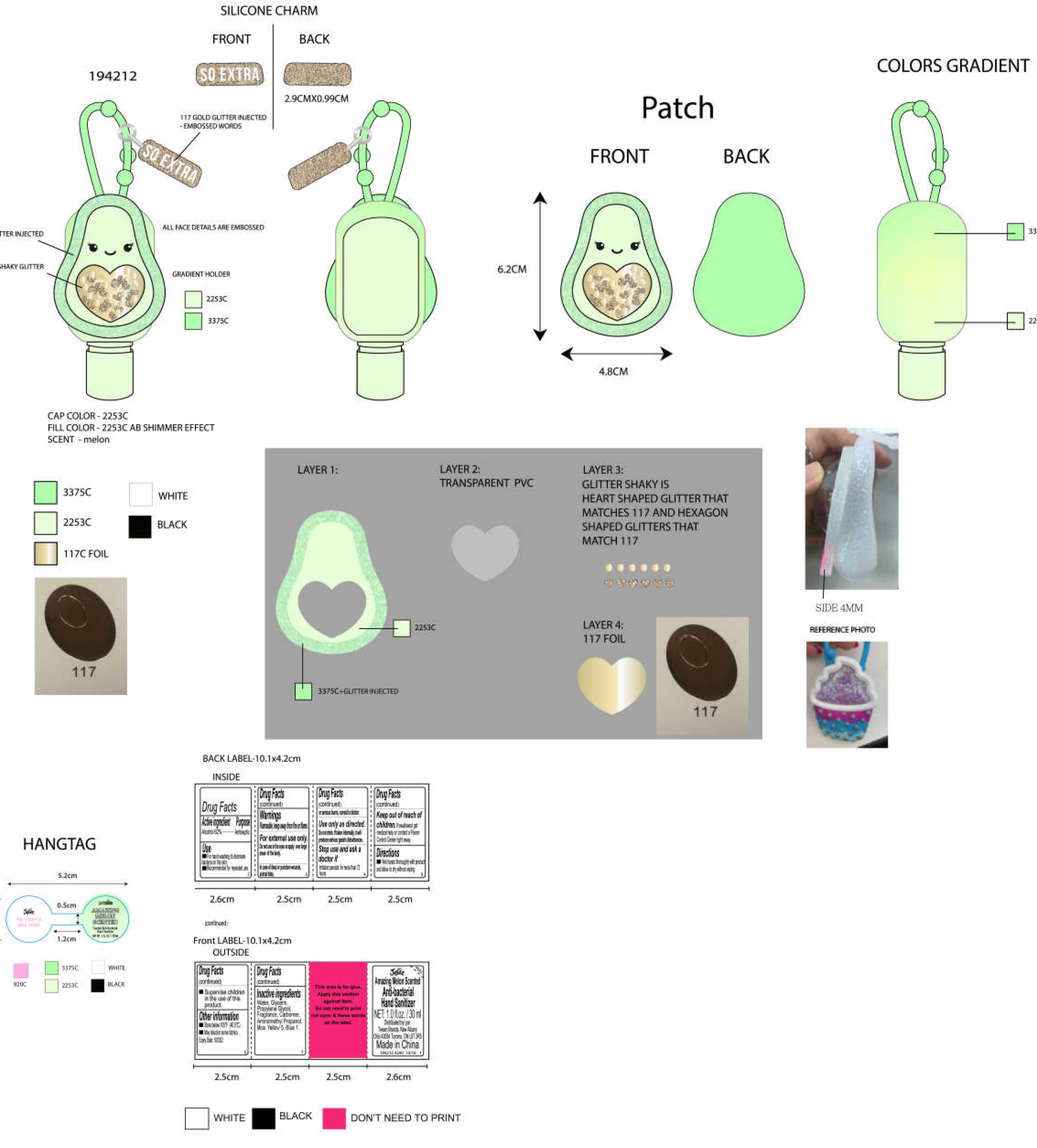 Pill image for justice amazing melon scented antibacterial hand sanitizer