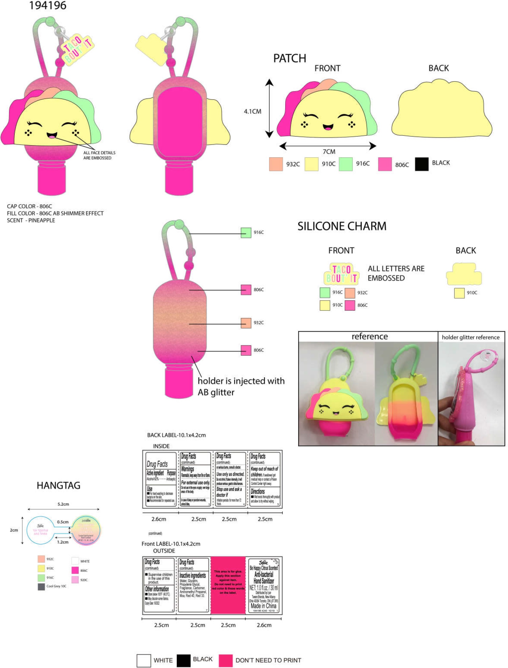 Pill image for justice be happy citrus scented antibacterial hand sanitizer