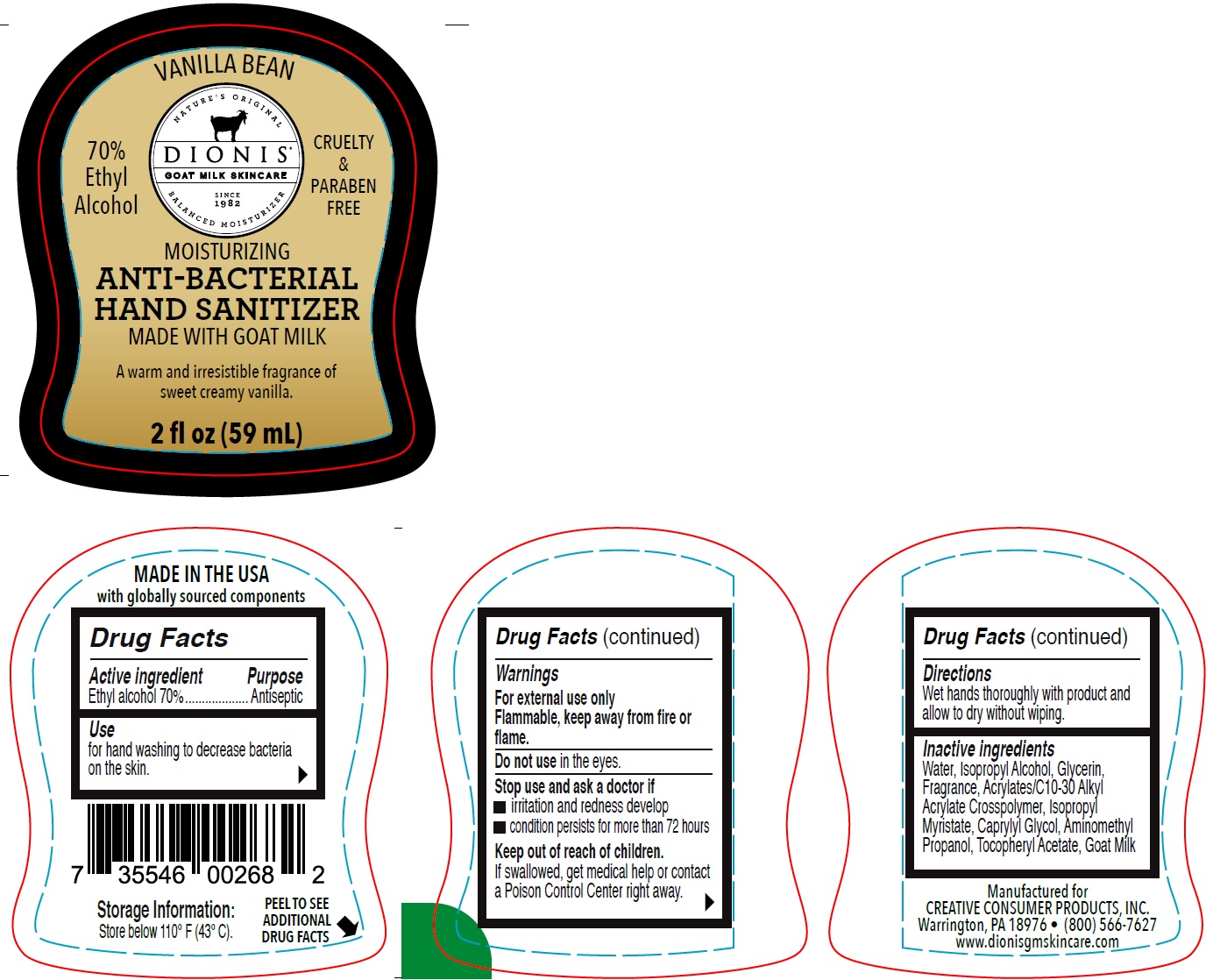 Pill image for Anti-bacterial Hand Sanitizer With Goat Milk Vanilla Bean