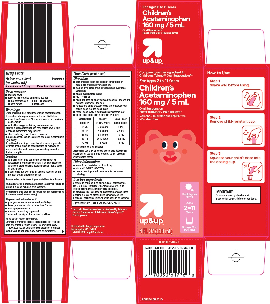 Pill image for Target Corporation Children's Acetaminophen Drug Facts