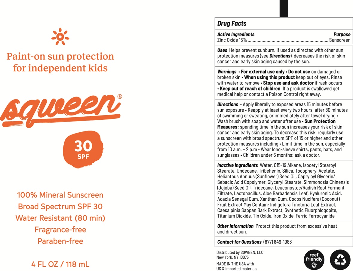 Pill image for Sqween Paint-on Sun Protection For Independent Kids Mineral Sunscreen Spf 30