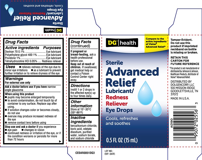 Pill image for Dg Health Advanced Relief Eye Drops (pld)