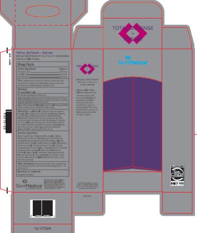 Pill image for total defense repair broad spectrum spf 34 sunscreen- octinoxate, octisalate and zinc oxide lotion 