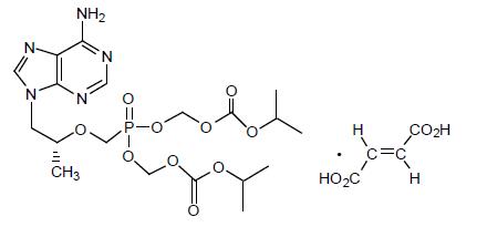 Pill image for Tenofovir Disoproxil Fumarate Tablets