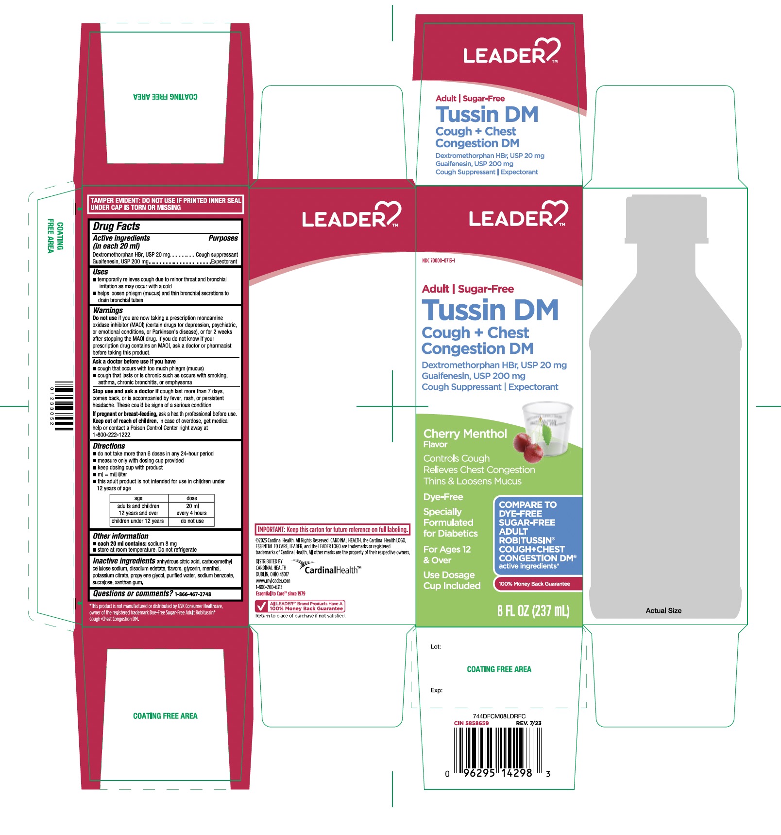 Pill image for Adult Sugar-free Tussin Cough+chest Congestion Dm Drug Facts