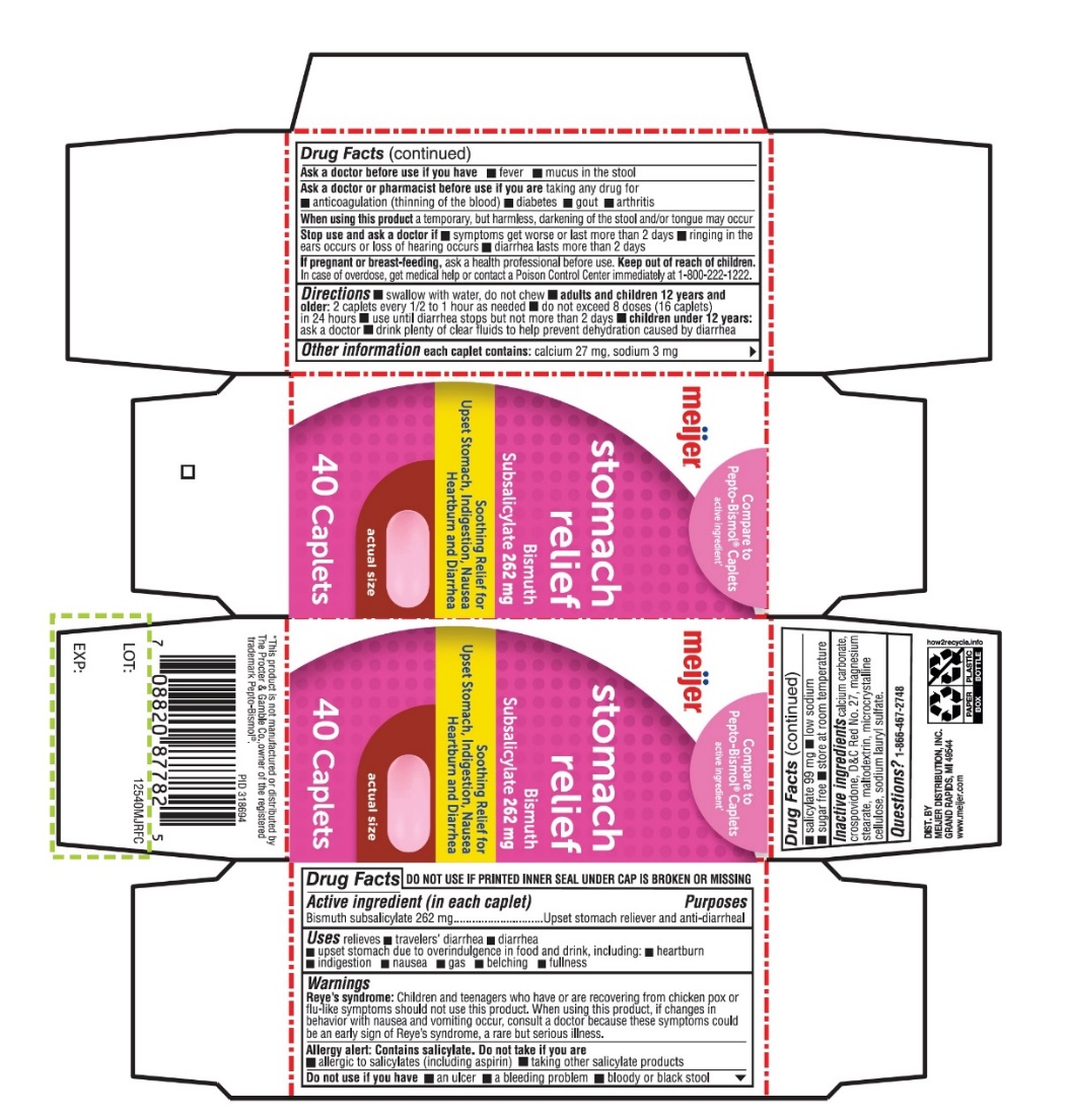 Pill image for Meijer Stomach Relief Bismuth Subsalicylate Caplets