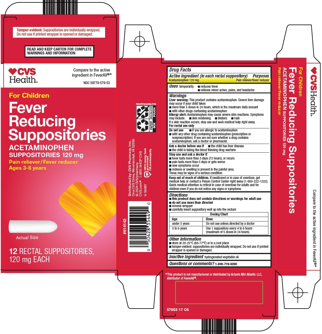 Pill image for Cvs Pharmacy, Inc. Fever Reducing Suppositories Drug Facts