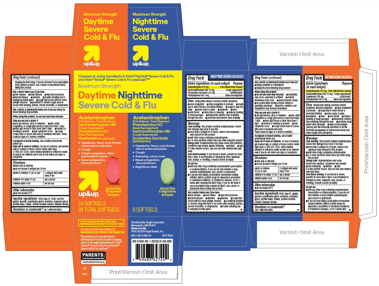 Pill image for Target Cold And Flu Daytime-nighttime Severe 11673-984