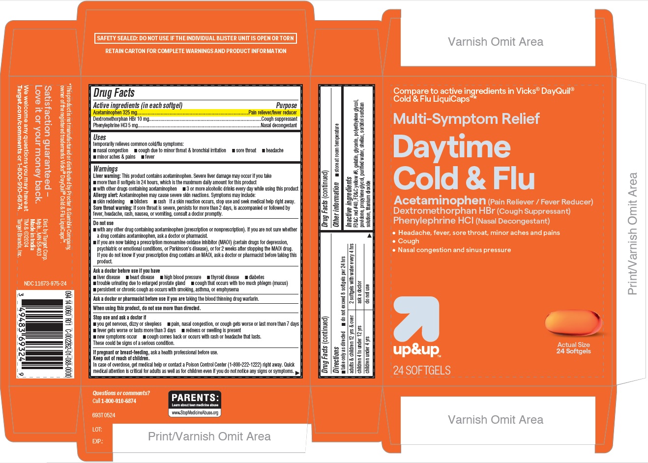 Pill image for Target Daytime Cold & Flu Softgels