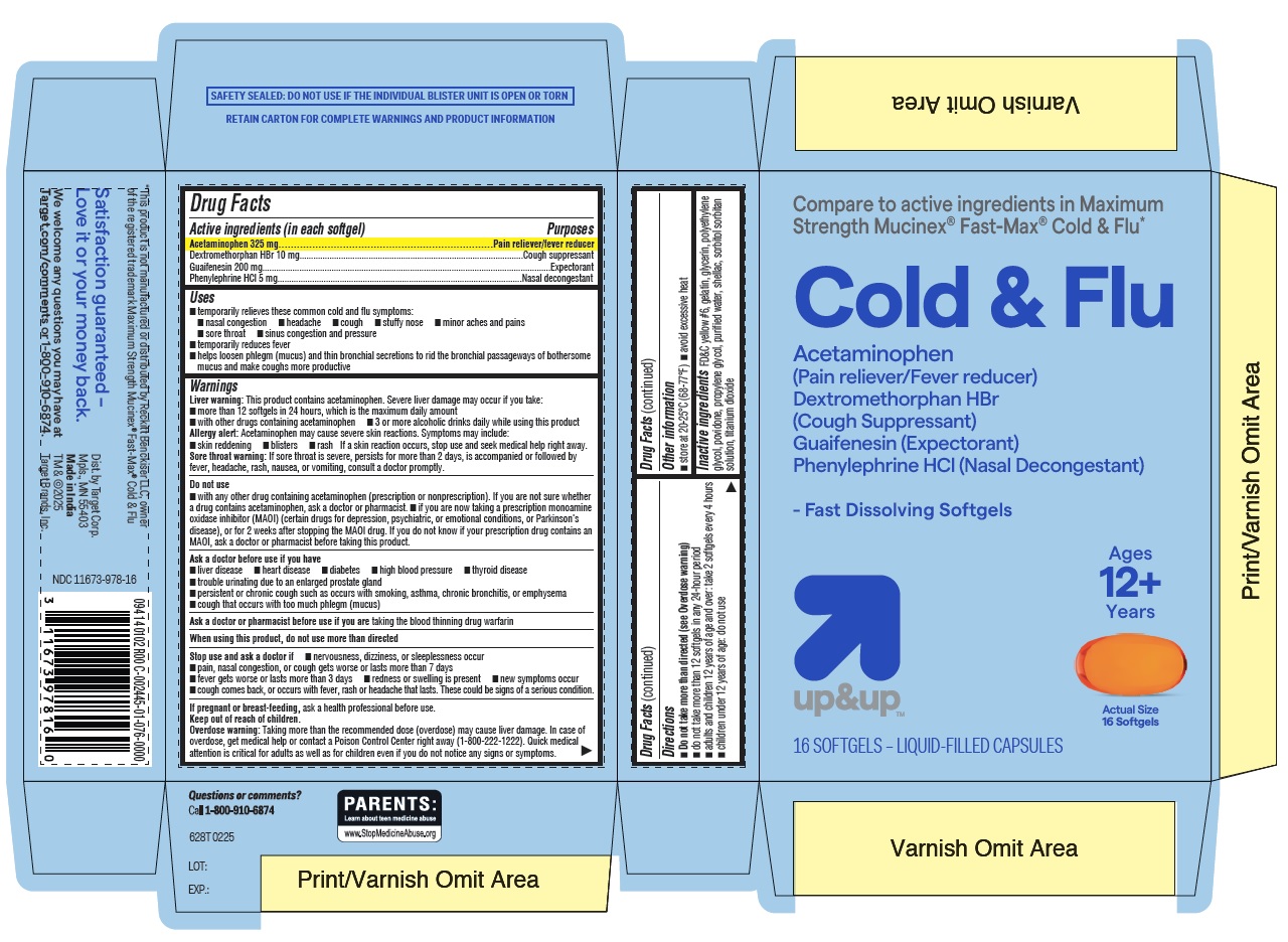 Pill image for 628t Target 11673-978 Maximum Strength Cold & Flu (daytime)