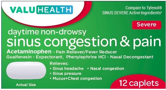 Pill image for Non-drowsy Daytime Severe Sinus Congestion & Pain