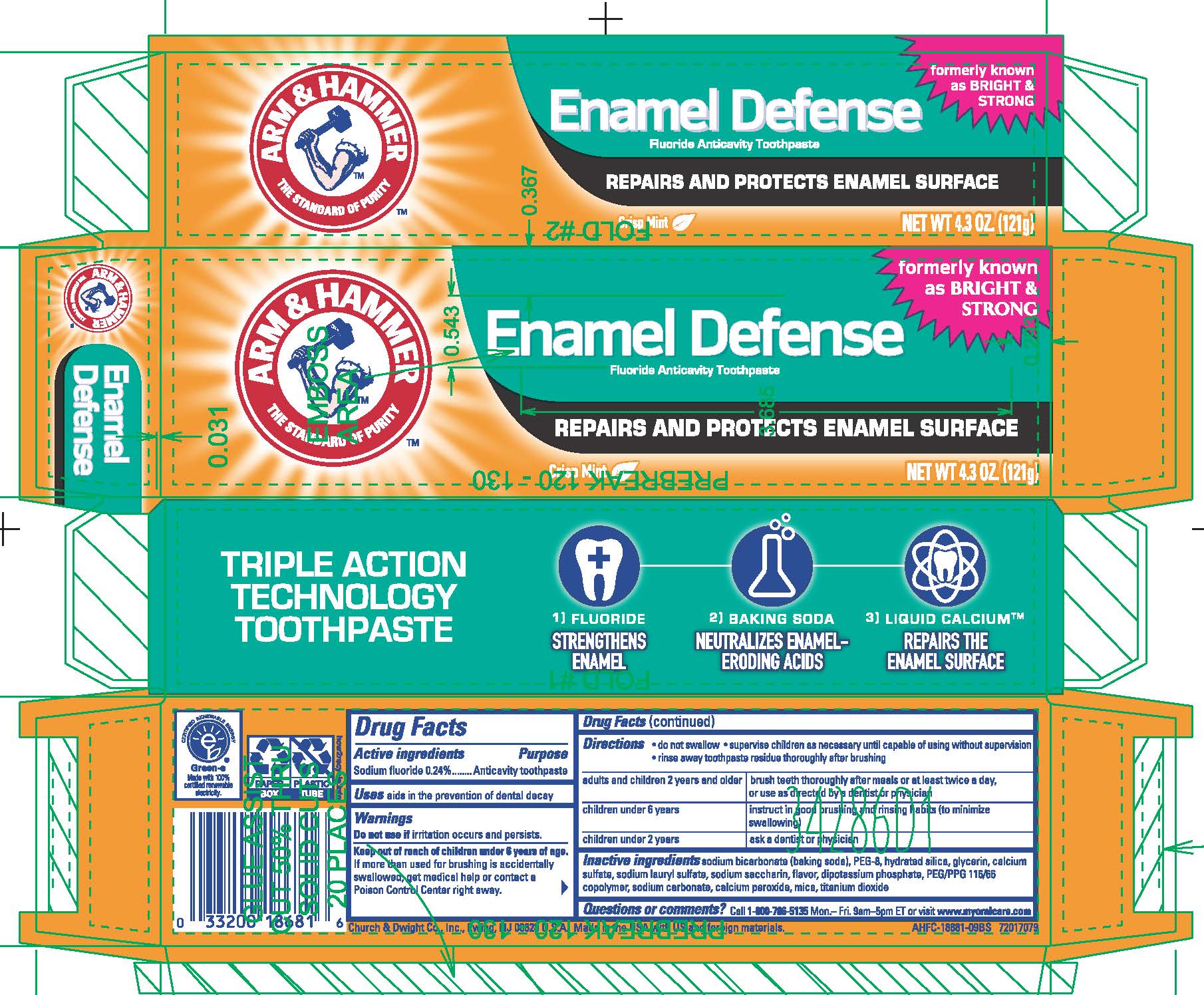 Pill image for Arm & Hammer Enamel Defense Fluoride Anticavity Toothpaste