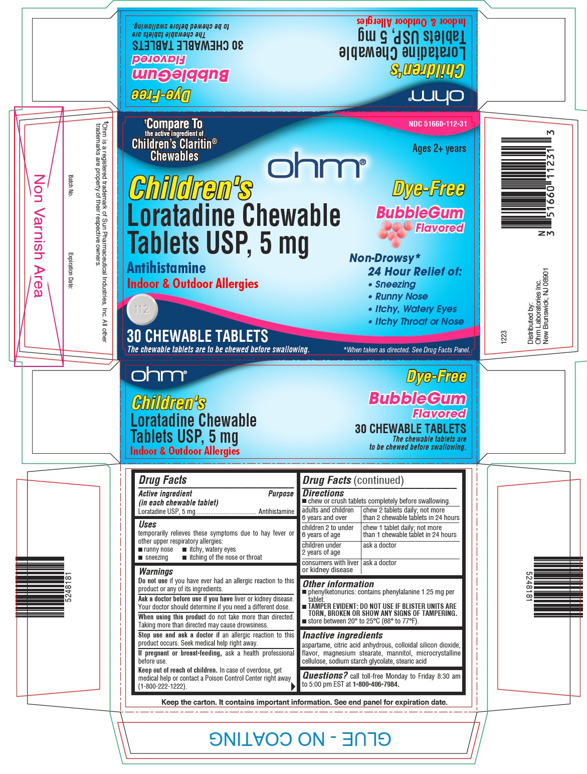 Pill image for Dye-free Children's Loratadine Chewable Tablets Usp, 5 Mg