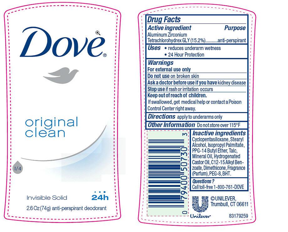 Pill image for Dove Original Clean Antiperspirant Deodorant